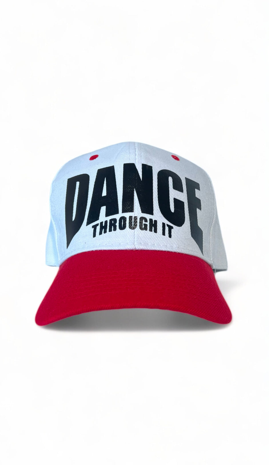 White/Red Dance Through It SnapBack
