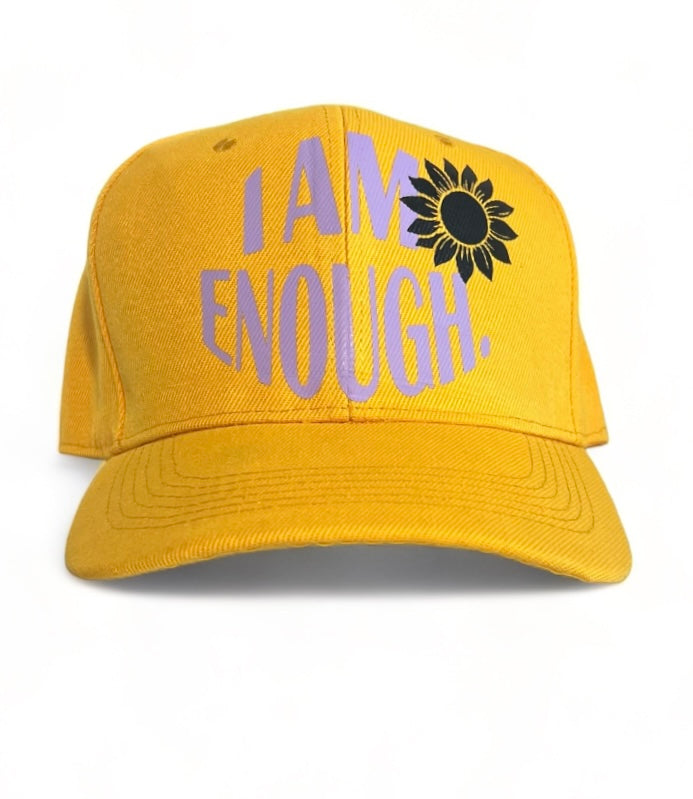 I AM ENOUGH/ Yellow Snapback hat