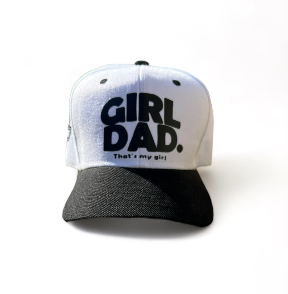 White/Black Girl Dad SnapBack Hat