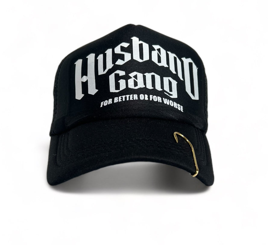 Black Husband Gang Trucker Hat