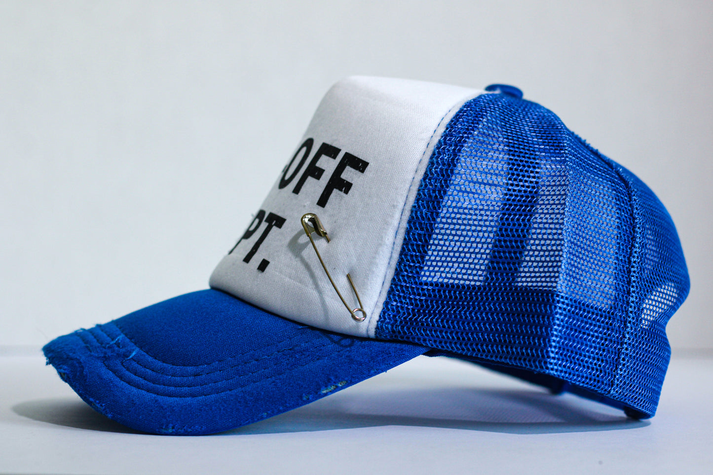 GET OFF DEPT. Blue Trucker Hat